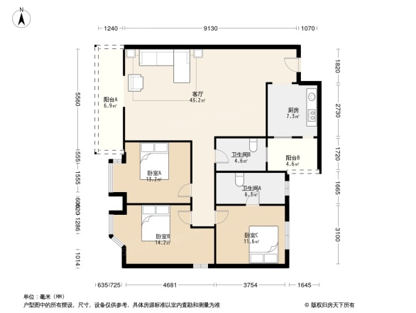 鳌山国际户型图