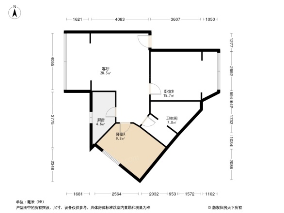 彩虹街61号院户型图