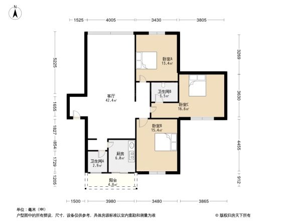西城公寓户型图
