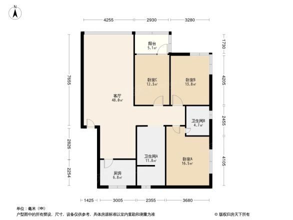 明苑公寓户型图