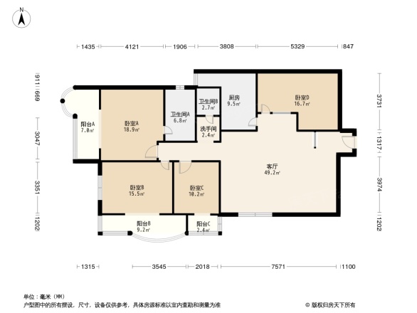 天府公寓户型图