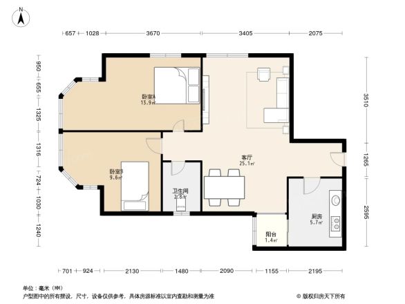东方花苑大厦户型图