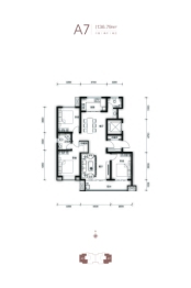 瑞祥华府3室2厅1厨2卫建面136.79㎡