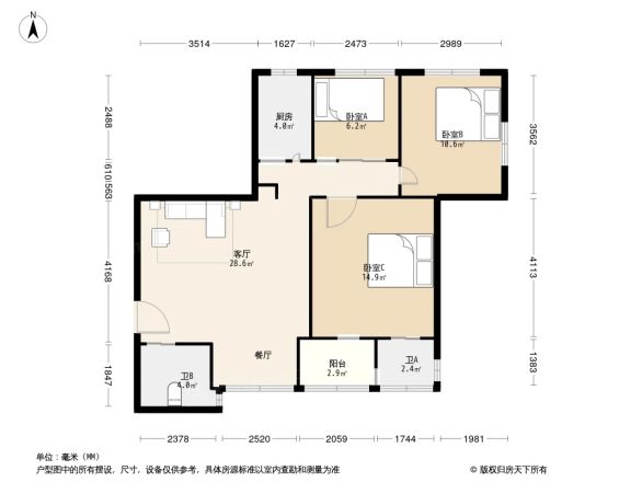 113中学教工宿舍户型图
