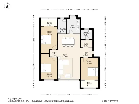郫县欣苑小区户型图
