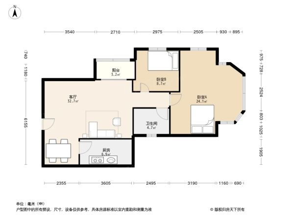东方花苑大厦户型图