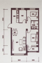 富贵园翡翠佳苑3室2厅1厨1卫建面88.00㎡