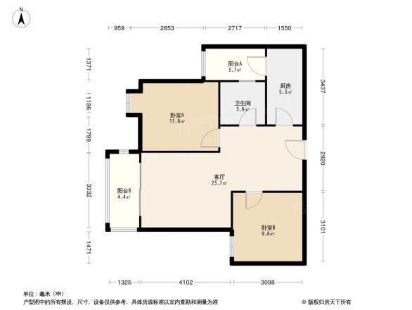 蓝光金楠府户型图