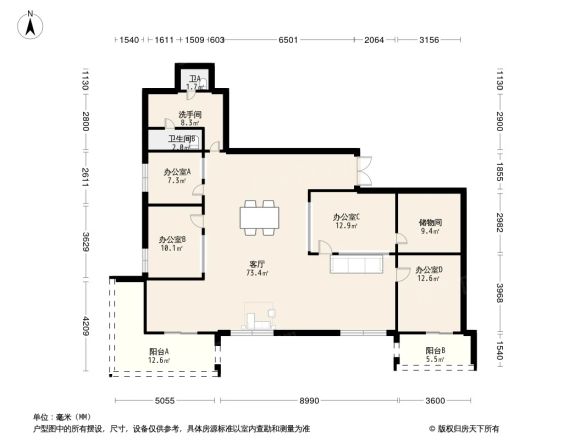 亚太广场户型图
