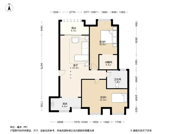 保利山庄海棠户型图