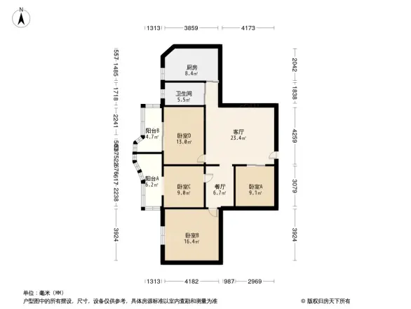 天府公寓户型图