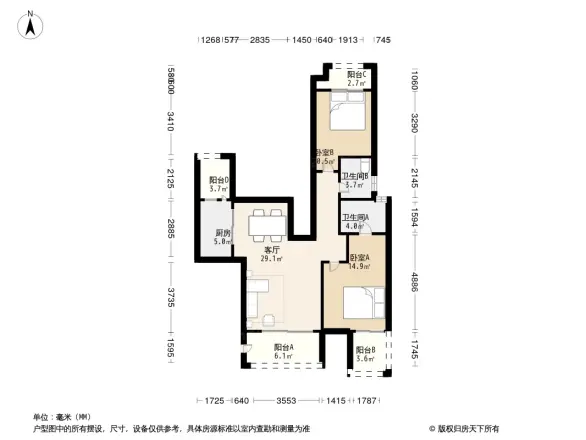 书香溪墅户型图