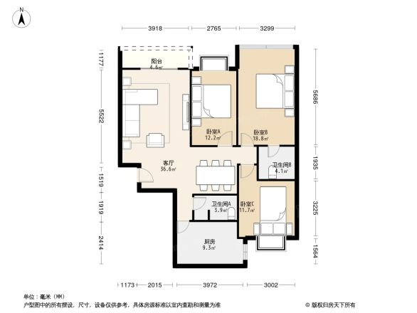 靓碧天苑户型图