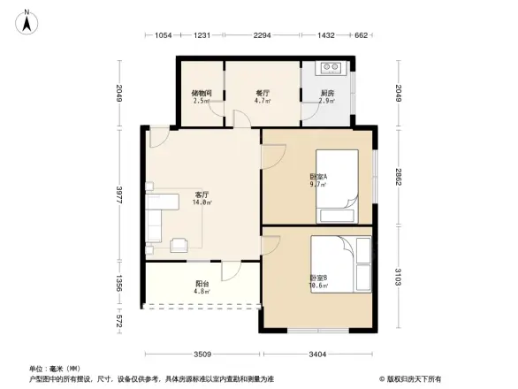 桥鸿一村户型图