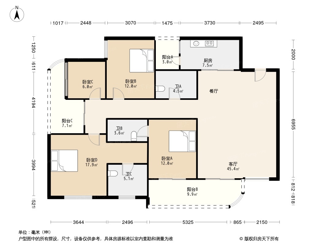 滇池明珠广场户型图图片