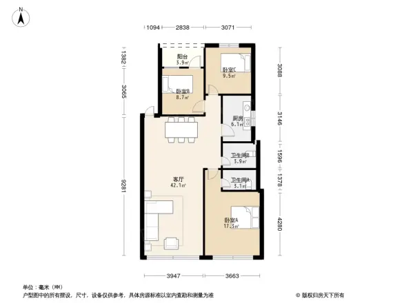 渝北水气大楼户型图