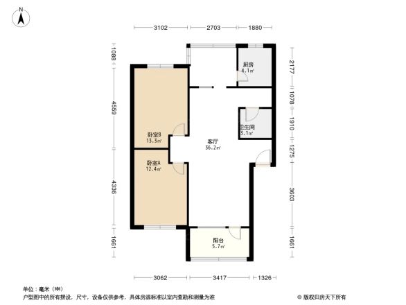 红色小区户型图