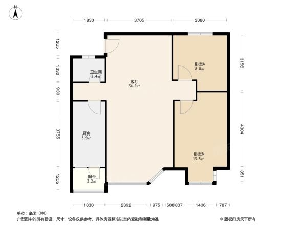 自由星城一期户型图