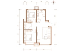 耀立辰祥府2室2厅1厨1卫建面85.00㎡