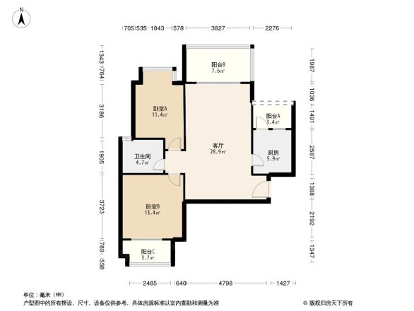 齐力碧水湾户型图