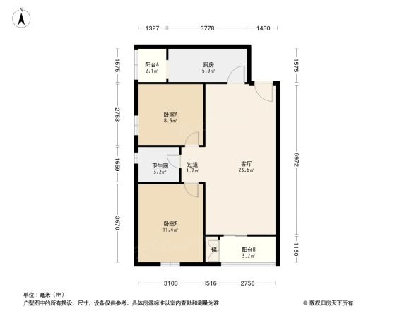 西山枫景苑户型图