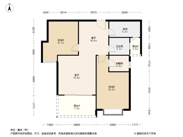齐力碧水湾户型图