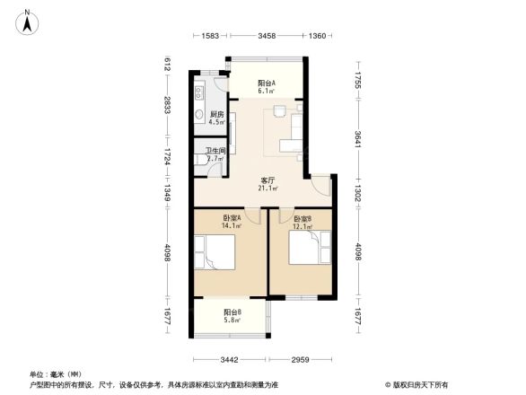 红色小区户型图