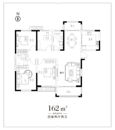 鼎云·贝沙湾4室2厅1厨2卫建面162.00㎡