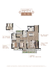 盐城凤麟府3室2厅1厨2卫建面121.00㎡