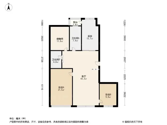 昌盛经典二期御花苑户型图