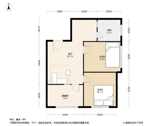 桥鸿一村户型图