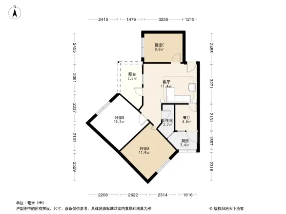 莲花新区南一巷2号院户型图