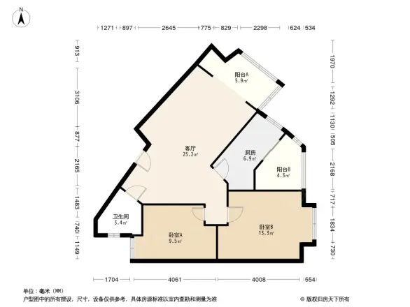 西城俊园户型图