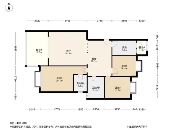 棠湖帝景户型图