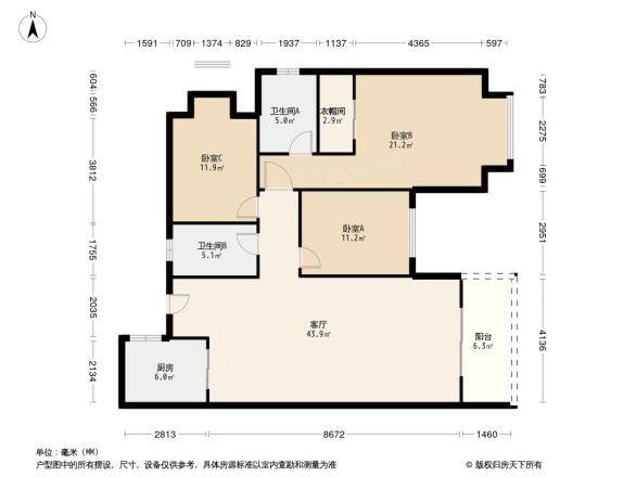 中粮香榭丽都户型图