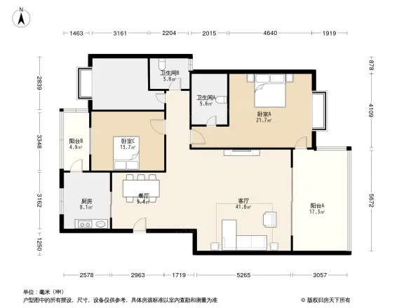 棠湖帝景户型图