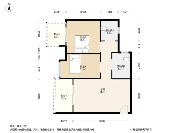 闲山悦三区户型图