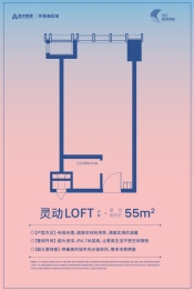 远洋万和城1室1厅1厨1卫建面55.00㎡