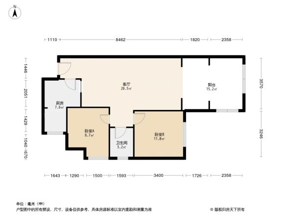 鹭湖宫11区户型图