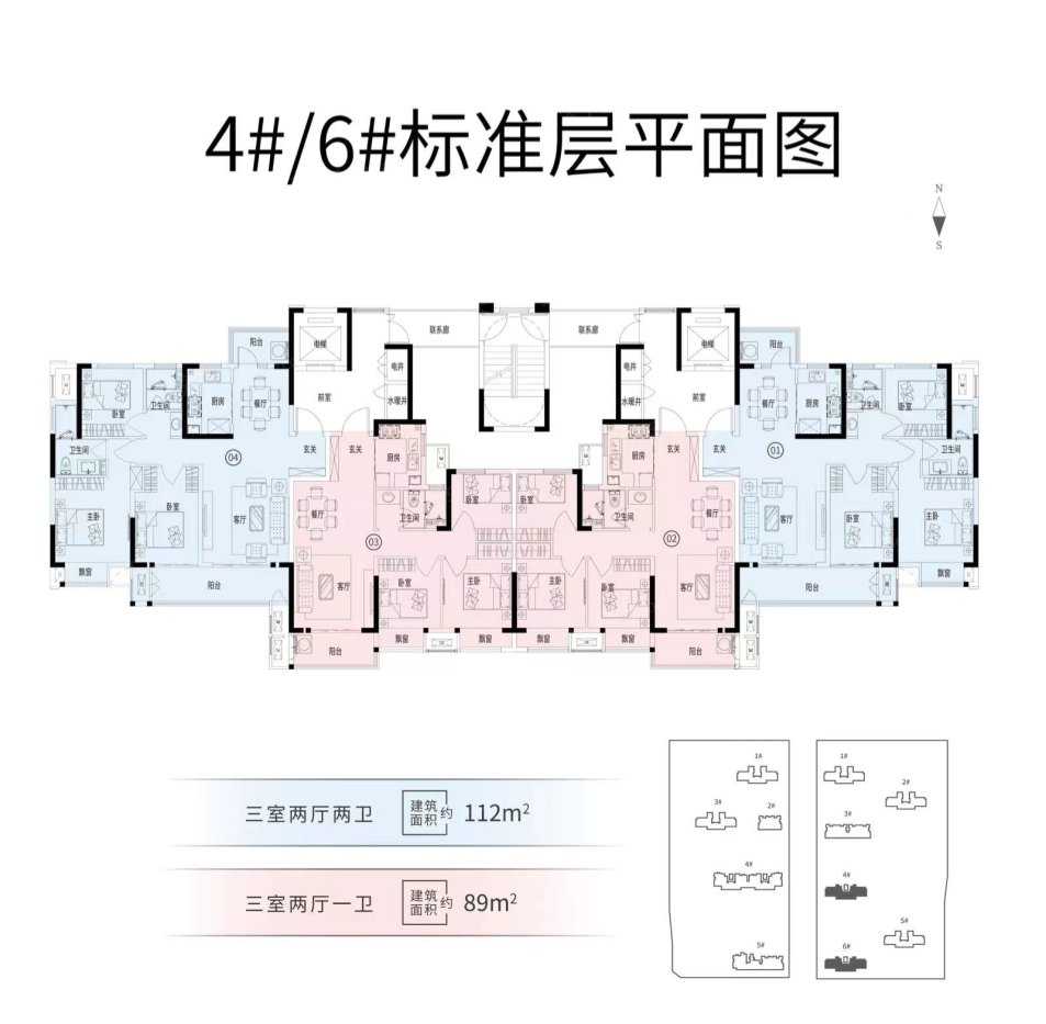 滨河春晓楼栋平面图