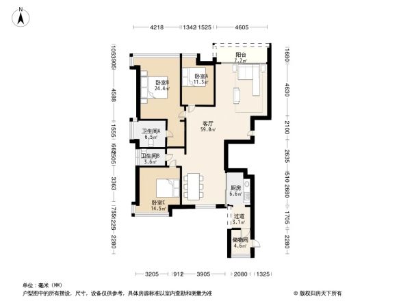 凯蓝滨江公馆户型图