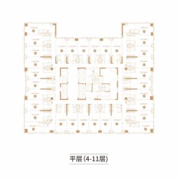 奥克斯中心1室1厅1厨1卫建面47.81㎡