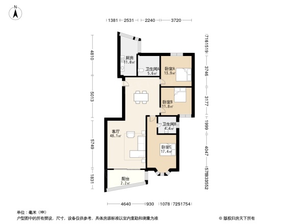 雅丽花园三期户型图