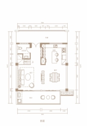 观澜湖观悦3室2厅1厨3卫建面55.00㎡