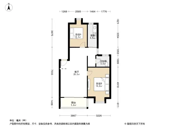 钟山花园城户型图