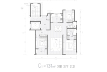 天一仁和·崂山湾壹号C1-131平3室2厅2卫