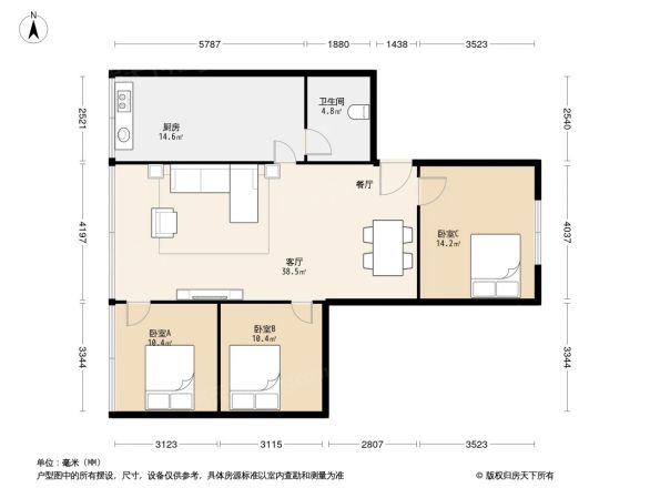 烟厂宿舍户型图