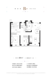 绿城天津桂语朝阳3室2厅1厨1卫建面89.00㎡