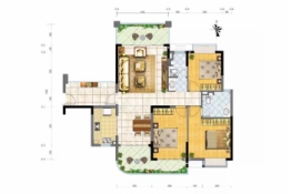 金晖·梦乡缘3室2厅1厨2卫建面131.49㎡