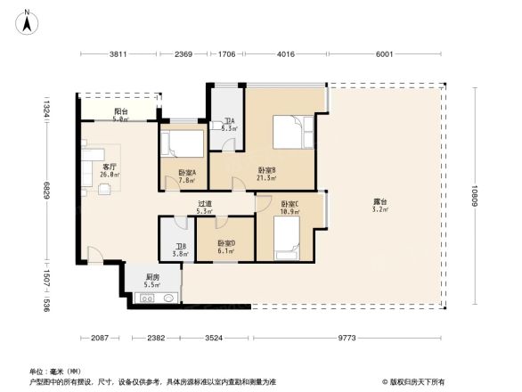凯蓝滨江华府户型图